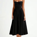 Odete - Midi Dress with Structured Bodice