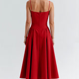 Odete - Midi Dress with Structured Bodice