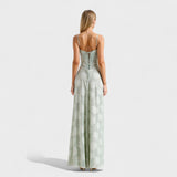 Verona - Long Floral Print Lace Dress