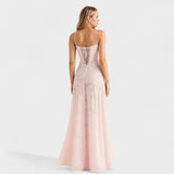 Verona - Long Floral Print Lace Dress