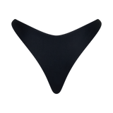 Coralia Tanga de Banho de Cintura Alta - Preto