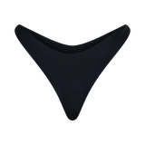 Coralia Tanga de Banho de Cintura Alta - Preto