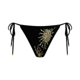 Maiô Crochê Huntleigh - Preto e Dourado com Estampa Solar