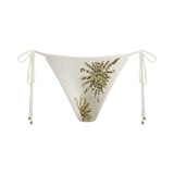 Huntleigh Crocheted Bikini - White with Golden Sun Print