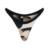Parte Inferior de Biquíni Brasileiro Isla Floral Off-White - Estilo Oversized