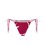 Marquise Bikini Bottom - Dragonfruit Print with Floral Accents