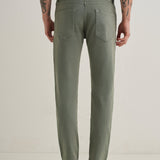 Jeans verdes slim com corte no tornozelo