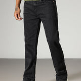 Jeans Grunge Pretos com Corte Reto