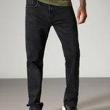 Jeans Grunge Pretos com Corte Reto