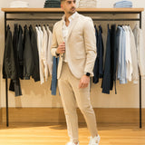 Jack & Jones Slim Fit Beige Blazer