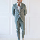 Casual Slim Fit Blazer in Sage Green