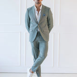 Casual Slim Fit Blazer in Sage Green