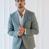 Casual Slim Fit Blazer in Sage Green