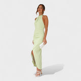 Camila - Vestido Longo com Detalhes Plissados