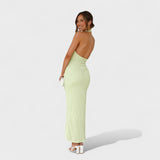 Camila - Vestido Longo com Detalhes Plissados Elegantes