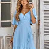 Clara - Vestido Midi em Azul Claro