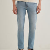 Jeans Slim Fit Azul Claro com Corte Ankle