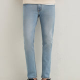 Jeans Slim Fit Azul Claro com Corte Ankle