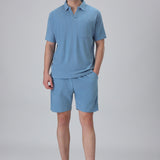 Conjunto de Tricô em Azul Claro