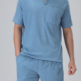 Conjunto de Tricô em Azul Claro