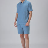 Conjunto de Tricô em Azul Claro