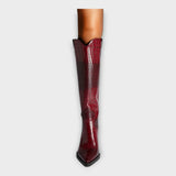 Botas Elegantes com Estampa Croco e Salto Sofisticado