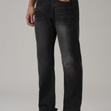 Jeans Pretos com Corte Reto e Cintura Baixa