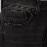 Jeans Pretos com Corte Reto e Cintura Baixa