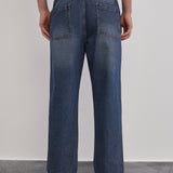 Calça Jogger Jeans Elástico, Corte Confortável, Azul Médio
