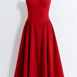 Odete - Midi Dress with Structured Bodice