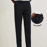 Calças Slim Fit com Cintura Ajustável - Azul Marinho