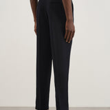 Calças Slim Fit com Cintura Ajustável - Azul Marinho