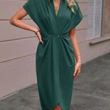 Caia - Vestido Midi com Estilo Envelope