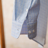 Camisa Seersucker em Algodão Misto com Estampa 'Eze'