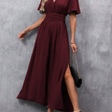 Eterna - Elegante Vestido Maxi Preto para Noite