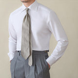 Camisa de bambu macia com mangas longas, anti-amarrotamento, perfeita para o dia a dia