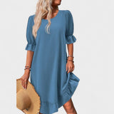 Sassa - Vestido Casual com Acabamentos em Renda
