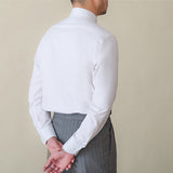 Camisa de bambu macia com mangas longas, anti-amarrotamento, perfeita para o dia a dia