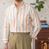Camisa de Algodão Listrada Arezzo com Manga Longa