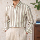 Camisa de Algodão Listrada Arezzo com Manga Longa