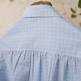Camisa Seersucker em Algodão Misto com Estampa 'Eze'