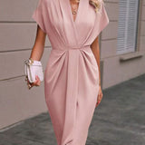 Caia - Vestido Midi com Estilo Envelope