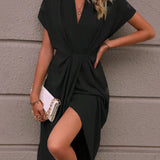 Caia - Vestido Midi com Estilo Envelope