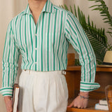 Camisa Listrada Amalfi de Algodão com Mangas Longas