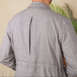 Jaqueta de Caça em Algodão com Estampa Herringbone