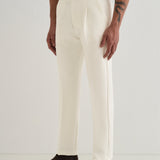 Calças Plissadas Gurkha na Cor Off-White
