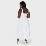 Maribel - Midi Dress with Square Neckline