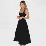 Maribel - Midi Dress with Square Neckline