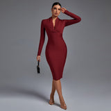 Samara - Vestido Sofisticado de Manga Longa