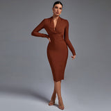 Samara - Vestido Sofisticado de Manga Longa